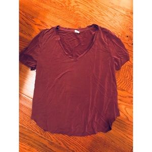 Pacsun Me to We Maroon silky vneck